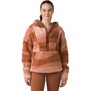 Prana Pink Sherpa Half-Zip Hoodie